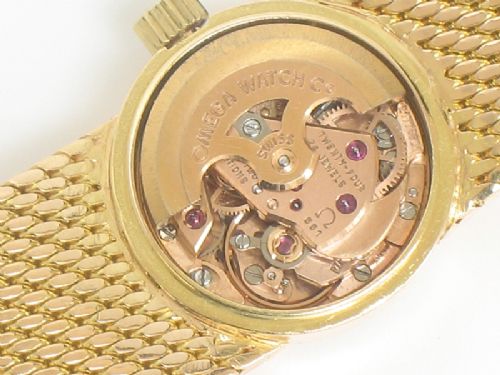 fig 8. STUNNING HEAVY SOLID 18CT GOLD OMEGA LADYMATIC COCKTAIL WATCH C1960