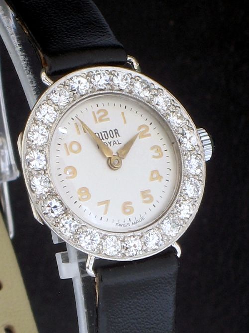 fig 2. EXQUISITE ROLEX TUDOR ROYAL ART DECO PLATINUM AND DIAMONDS LADIES COCKTAIL WATCH C1940