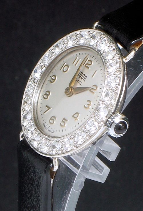 fig 6. EXQUISITE ROLEX TUDOR ROYAL ART DECO PLATINUM AND DIAMONDS LADIES COCKTAIL WATCH C1940