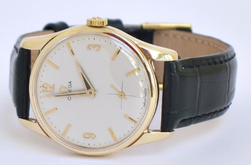 fig 5. STUNNING SOLID 9CT GOLD OMEGA CALIBRE 267 MENS WATCH