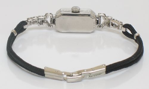 fig 5. DIVINE MOVADO ART DECO PLATINUM AND DIAMOND LADIES COCKTAIL WATCH C1930