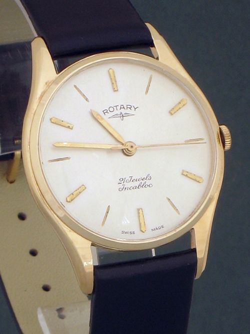 fig 3. MINT CONDITION SOLID 9CT GOLD ROTARY MENS WATCH WITH ORIGINAL BOX