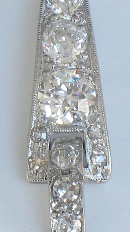 fig 3. EXQUISITE PLATINUM AND 2CTS DIAMOND ART DECO EARRINGS C1930