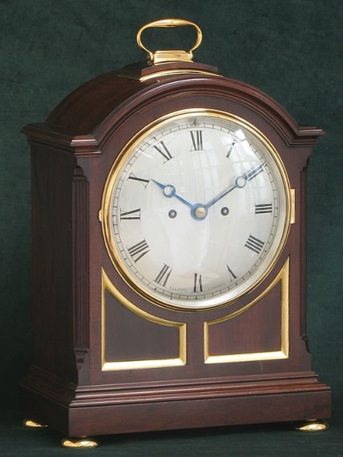 fig 1. MAGNIFICENT TWIN FUSEE VICTORIAN MAHOGANY BRACKET CLOCK BY J.J.ELLIOTT LONDON C1890