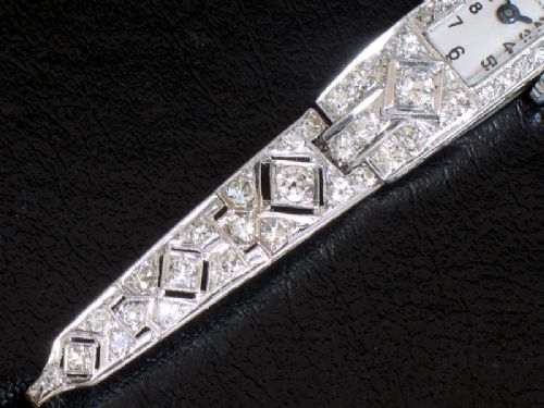 fig 8. BREATHTAKING ART DECO LONGINES PLATINUM AND DIAMOND ART DECO LADIES COCKTAIL WATCH C1930