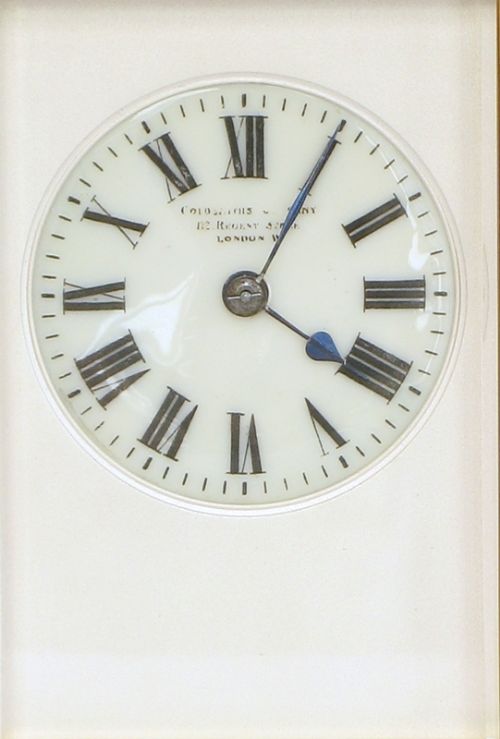 fig 7. EXCEPTIONAL LARGE VICTORIAN 18CT GOLD PLATED REPEATING OVAL CARRIAGE CLOCK C1890