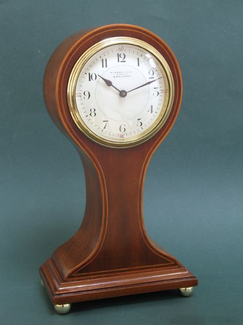 fig 1. BEAUTIFUL EDWARDIAN MAHOGANY BALLOON MANTEL CLOCK