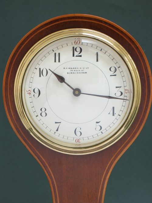 fig 4. BEAUTIFUL EDWARDIAN MAHOGANY BALLOON MANTEL CLOCK