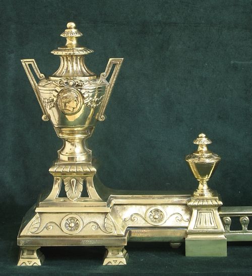 fig 3. STUNNING FRENCH EXPANDING SOLID BRASS FIRE FENDER WITH NAPOLEON AND JOSEPHINE C1860