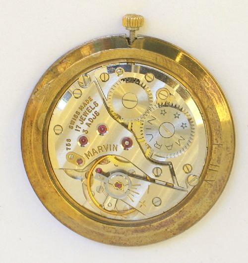 fig 5. STUNNING SOLID 9CT GOLD MARVIN MENS WATCH
