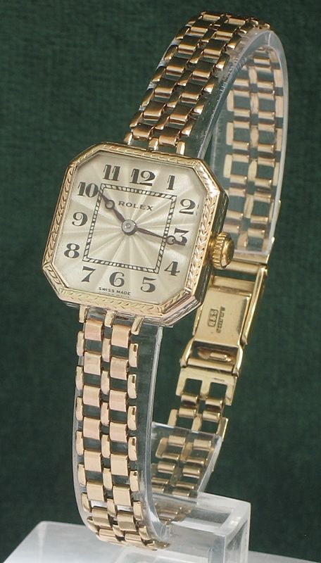Stunning Rare Solid 9ct Gold Ladies Rolex Art Deco Cocktail Watch C1923