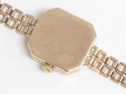 fig 7. STUNNING RARE SOLID 9CT GOLD LADIES ROLEX ART DECO COCKTAIL WATCH C1923
