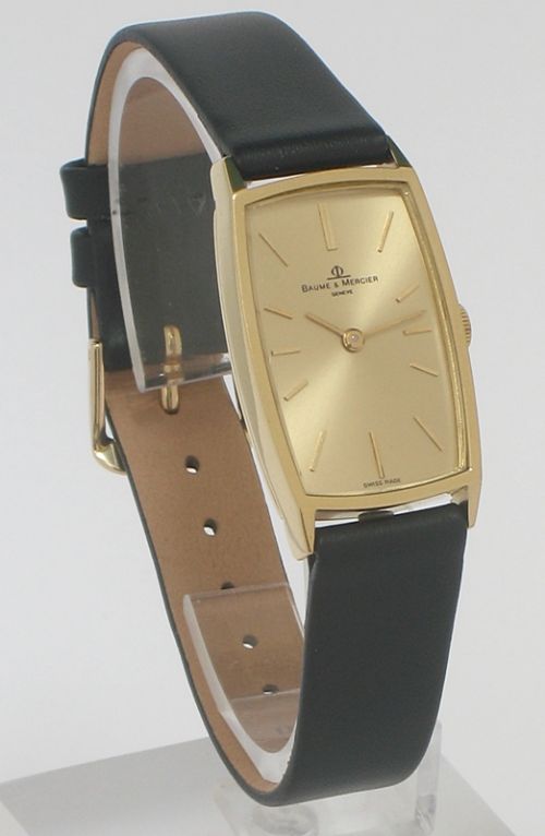 fig 1. SUPERB SOLID 18CT GOLD BAUME AND MERCIER MENS OR LADIES WATCH