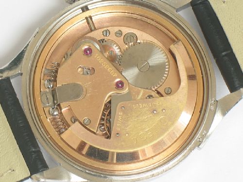 fig 7. RARE OMEGA CAL 28.10RA MODEL 2421-1 BUMPER AUTOMATIC MENS WATCH C1946