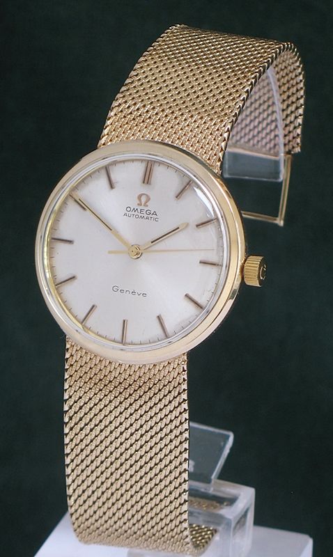 Solid 9ct Gold Omega Automatic Mens Watch with Box