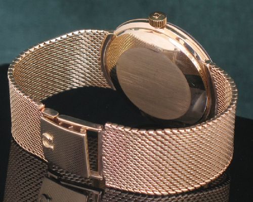 fig 7. SOLID 9CT GOLD OMEGA AUTOMATIC MENS WATCH WITH BOX