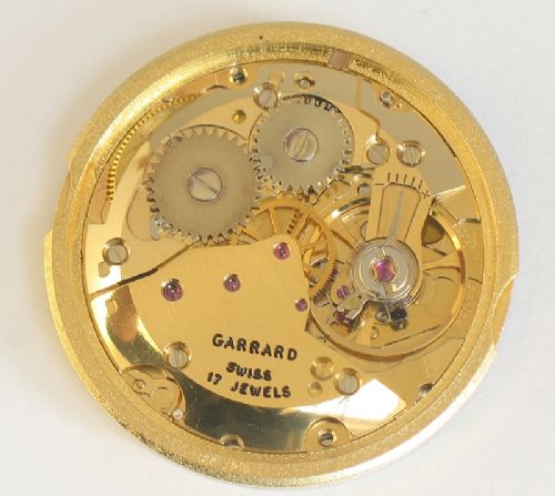 fig 4. STUNNING SOLID 9CT GOLD GARRARD MENS WATCH WITH BOX