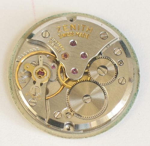 fig 2. SOLID 9CT GOLD ZENITH MENS WATCH