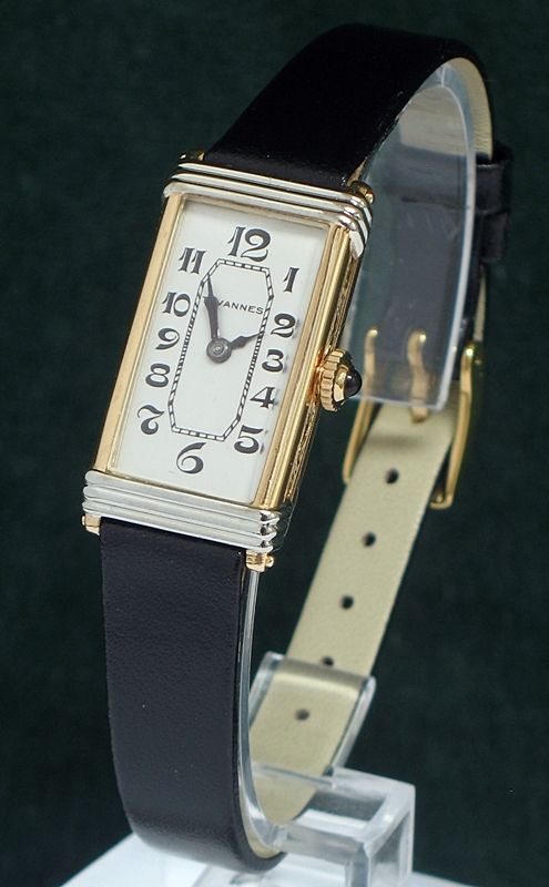 Rare Solid 18ct Yellow and White Gold Genuine Art Deco Tavannes Watch C1927