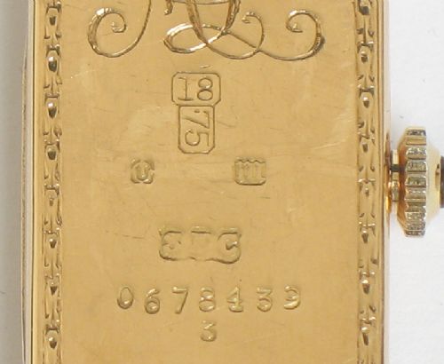 fig 7. RARE SOLID 18CT YELLOW AND WHITE GOLD GENUINE ART DECO TAVANNES WATCH C1927