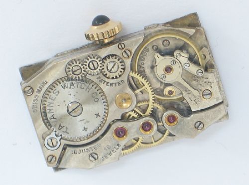 fig 9. RARE SOLID 18CT YELLOW AND WHITE GOLD GENUINE ART DECO TAVANNES WATCH C1927