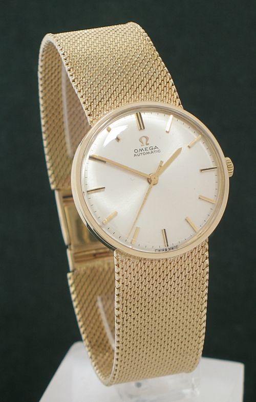 fig 2. STUNNING SOLID 9CT GOLD OMEGA AUTOMATIC MENS WATCH