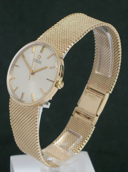 fig 3. STUNNING SOLID 9CT GOLD OMEGA AUTOMATIC MENS WATCH