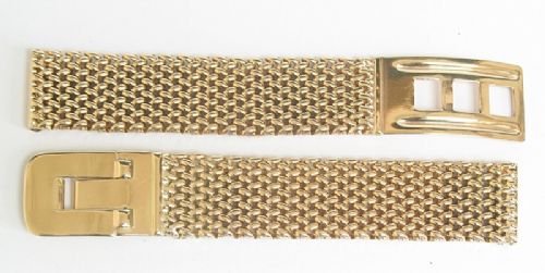 fig 1. BEAUTIFUL HEAVY SOLID 9CT GOLD MENS WATCH BRACELET OR STRAP