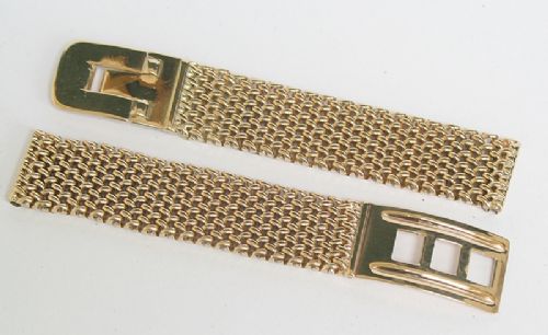 fig 3. BEAUTIFUL HEAVY SOLID 9CT GOLD MENS WATCH BRACELET OR STRAP