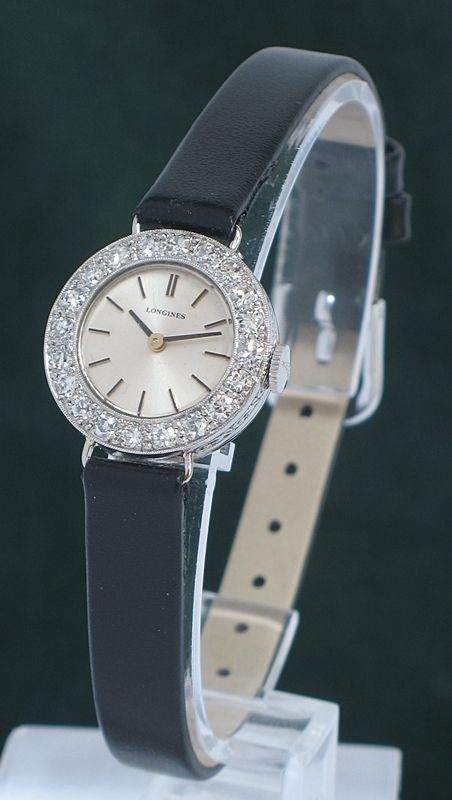 Beautiful Longines 18ct White Gold and Diamonds Art Deco Ladies Cocktail Watch C1932