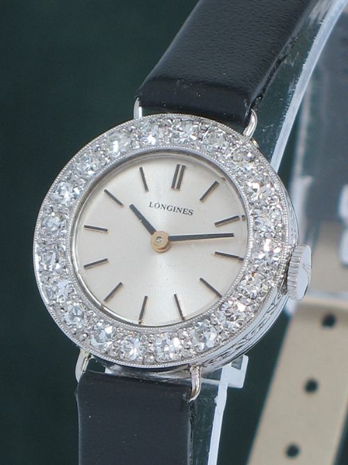 fig 2. BEAUTIFUL LONGINES 18CT WHITE GOLD AND DIAMONDS ART DECO LADIES COCKTAIL WATCH C1932