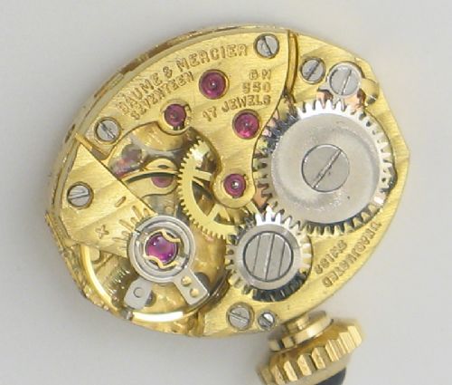 fig 11. STUNNING BAUME AND MERCIER SOLID 14CT GOLD AND DIAMONDS LADIES COCKTAIL WATCH