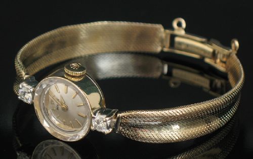 fig 8. STUNNING ROLEX SOLID 14CT GOLD AND DIAMOND LADIES COCKTAIL WATCH