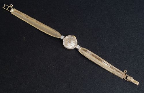 fig 9. STUNNING ROLEX SOLID 14CT GOLD AND DIAMOND LADIES COCKTAIL WATCH