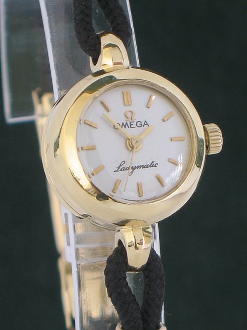 fig 5. BEAUTIFUL SOLID 18CT GOLD OMEGA LADYMATIC COCKTAIL WATCH C1958-59