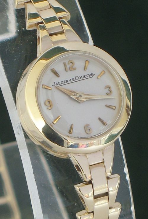 fig 3. LOVELY SOLID 9CT GOLD JEAGER-LECOULTRE BACKWIND LADIES COCKTAIL WATCH