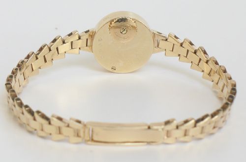 fig 4. LOVELY SOLID 9CT GOLD JEAGER-LECOULTRE BACKWIND LADIES COCKTAIL WATCH