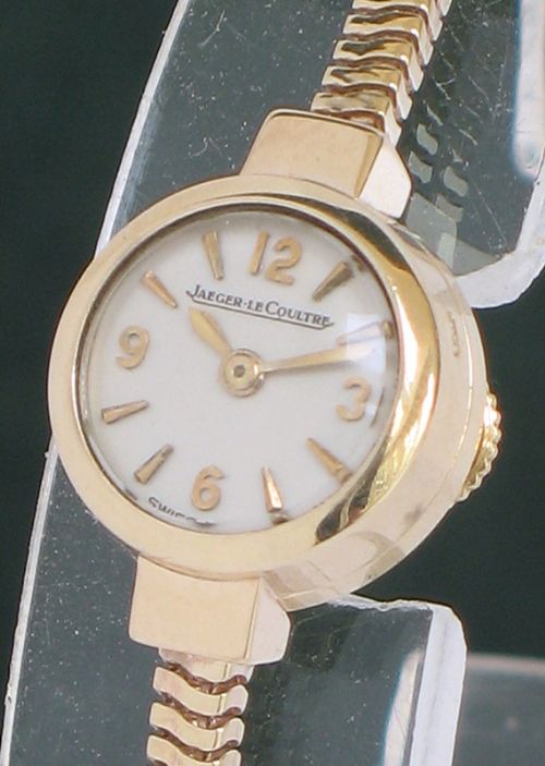 fig 4. GEORGOUS SOLID 9CT GOLD JAEGER LECOULTRE BACKWIND LADIES COCKTAIL WATCH