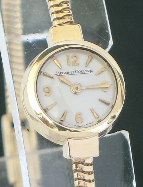 fig 5. GEORGOUS SOLID 9CT GOLD JAEGER LECOULTRE BACKWIND LADIES COCKTAIL WATCH