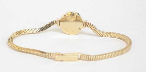 fig 6. GEORGOUS SOLID 9CT GOLD JAEGER LECOULTRE BACKWIND LADIES COCKTAIL WATCH