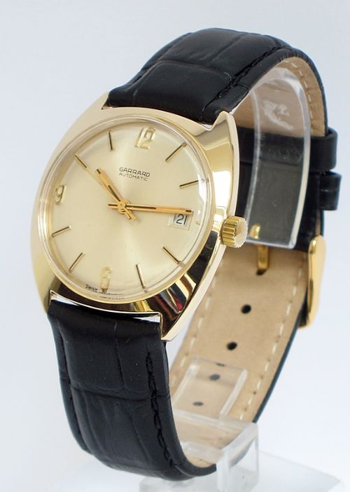 fig 2. STUNNING HEAVY SOLID 9CT GOLD MENS AUTOMATIC WATCH BY GARRARD THE CROWN JEWELLERS