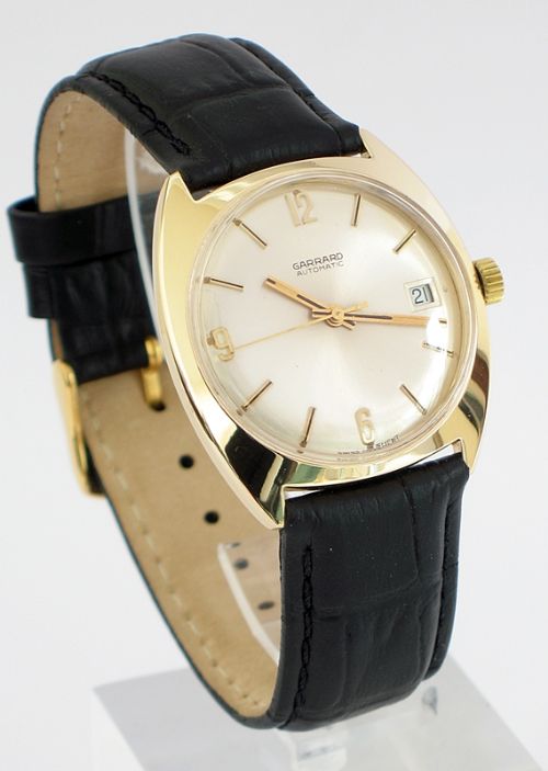 fig 3. STUNNING HEAVY SOLID 9CT GOLD MENS AUTOMATIC WATCH BY GARRARD THE CROWN JEWELLERS