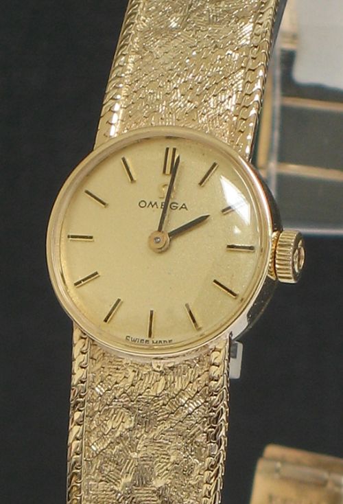 fig 7. BEAUTIFUL SOLID 9CT GOLD OMEGA LADIES COCKTAIL WATCH