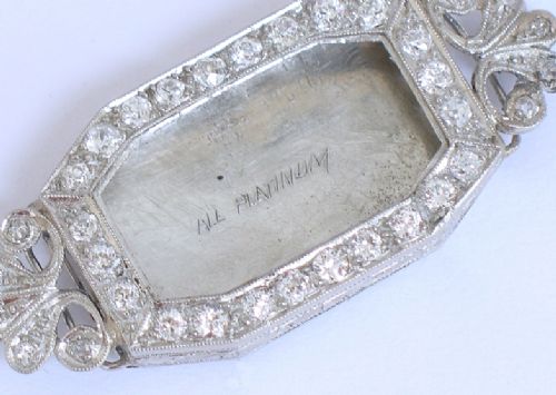 fig 8. BEAUTIFUL OMEGA PLATINUM AND DIAMOND ART DECO LADIES COCKTAIL WATCH C1947