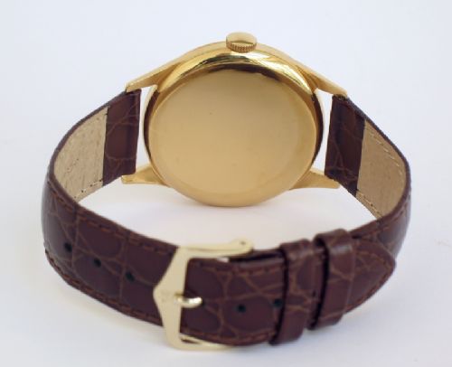 fig 6. SUPERB RARE SOLID 18CT 18K GOLD LONGINES OVERSIZE MENS WATCH C1953-54
