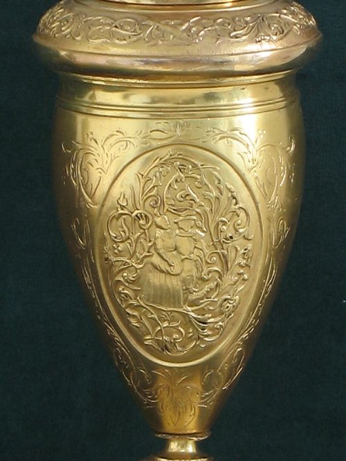 fig 4. BEAUTIFUL PAIR OF VICTORIAN FRENCH GILT ORMOLU DESK OR TABLE LAMPS BY BROCOT C1880