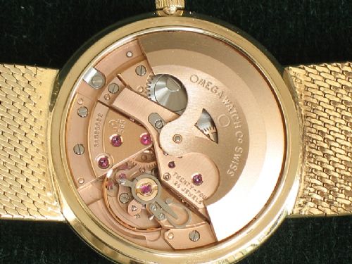 Stunning Solid 9ct Gold Omega Geneve Automatic Quick Set Date Mens Watch with Box