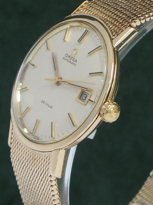 fig 2. SUPERB SOLID 9CT GOLD OMEGA DEVILLE AUTOMATIC MENS WATCH WITH BOXES AND PAPERS
