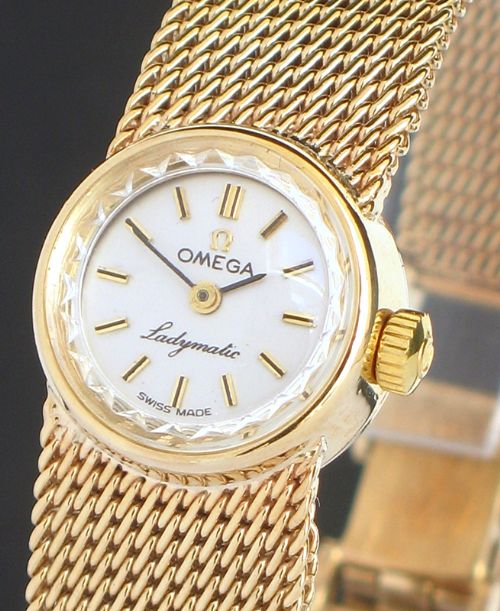fig 3. BEAUTIFUL SOLID 9CT GOLD OMEGA LADYMATIC LADIES COCKTAIL WATCH
