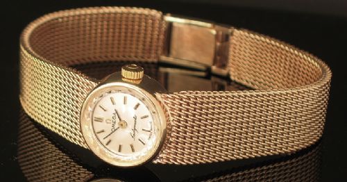 fig 4. BEAUTIFUL SOLID 9CT GOLD OMEGA LADYMATIC LADIES COCKTAIL WATCH